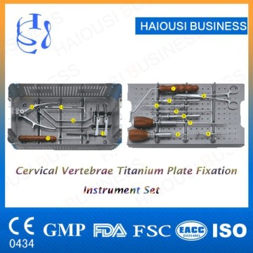 Cervical Vertebrae Titanium Plate Fixation Instrument Set