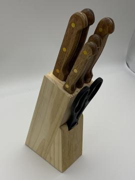 7pcs knife block set Wood handle