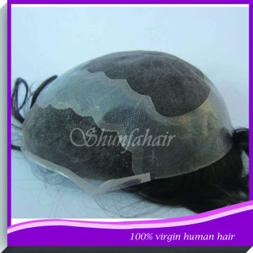 Natural brazilian hair pieces,real hair hairpieces,men's hair pieces