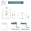 Customized Single Bowl SUS304 Drop In Kitchen Sink