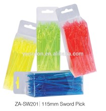 80mm Sword Disposable Fruit/Food Picks Plastic Pick Party Bar Accessories Obst Pick