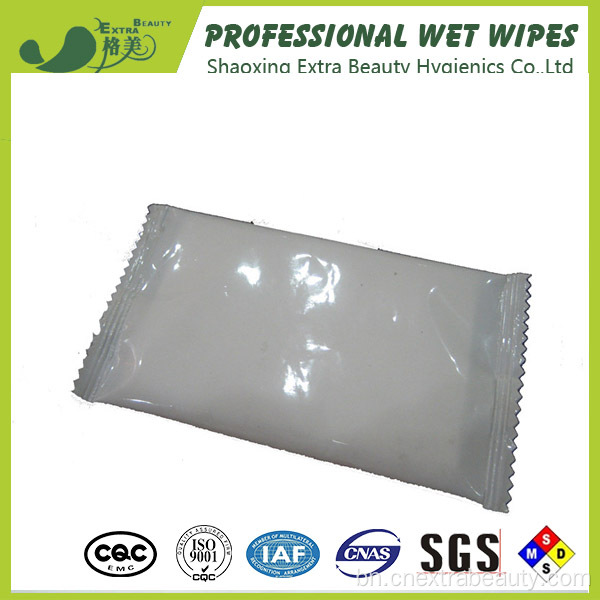 একক Sachet রেস্তোঁরা ভেজা Wypeu এ OEM ব্যবহার