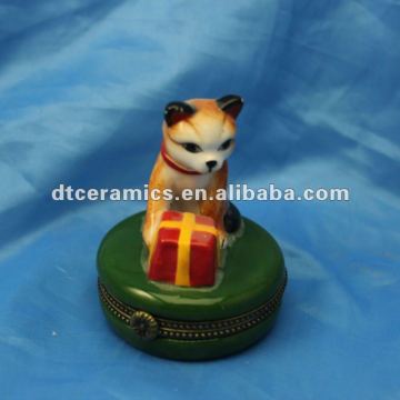 decorative porcelain jewelry case