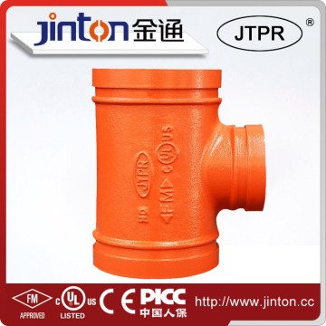 Ductile Iron Grooved Pipe Fitting Grooved steel pipe tee