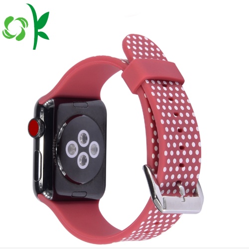 3D Embossed Silicone Watch Bands untuk Apple Watch