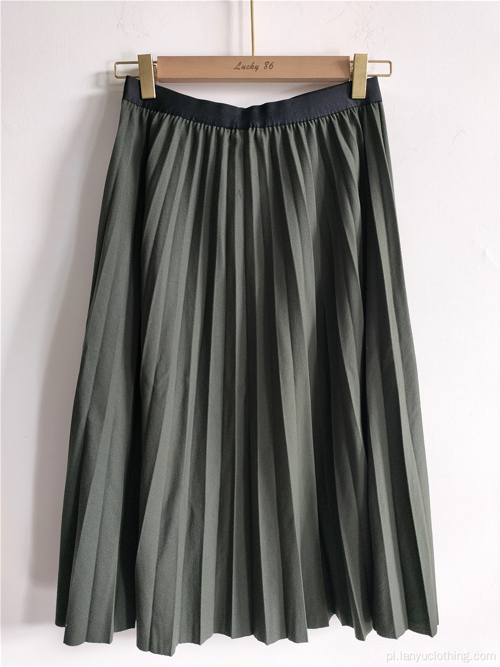 Długie, duże plisowane spódnice w jednolitym kolorze
