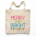 Προσαρμοσμένη τυπωμένη βιολογική ψώνια μικρή τσάντα για τα Χριστούγεννα
