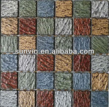 Wall cladding squared shape culture stone mosaic tile picture