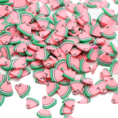 Neu Ankommen 5mm Kawaii Wassermelone Polymer Clay Scheiben Streusel für Kunsthandwerk DIY Herstellung von Nail Art Dekorationen Telefon Dekor