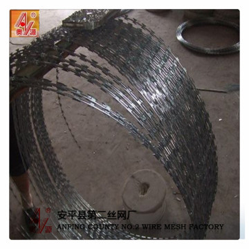 security fence razor barbed wire, stainless steel razor barbed wire