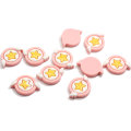 Mini alas de 19 * 27mm, estrella redonda, rosa, amarillo, resina, bonitas cuentas, cabujones Kawaii, 2020 nuevos diseños para decoración