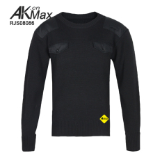 Long sleeve black wool pullovers tactical sweater cotton jumper warm mens sweaters