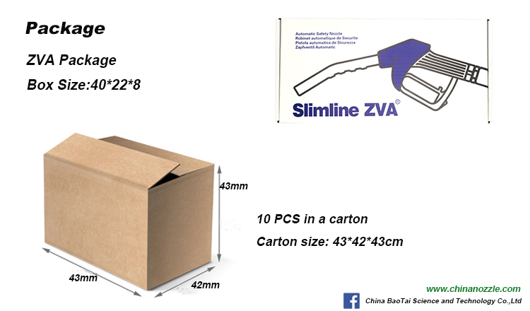 High Flow Rate ZVA 32 Automatic Fuel Dispenser Nozzle for Gas Station