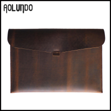 Genuine cow skin handmade portfolio case fashion portfolio case document case for men