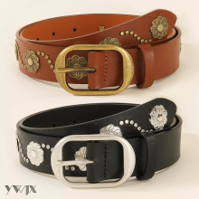 Elegant Floral Embellished Belt for Women