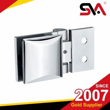 Heavy duty shower hinge for frameless shower enclosure