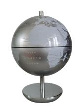 Modern Paintable Desk Globe on Metal Stand