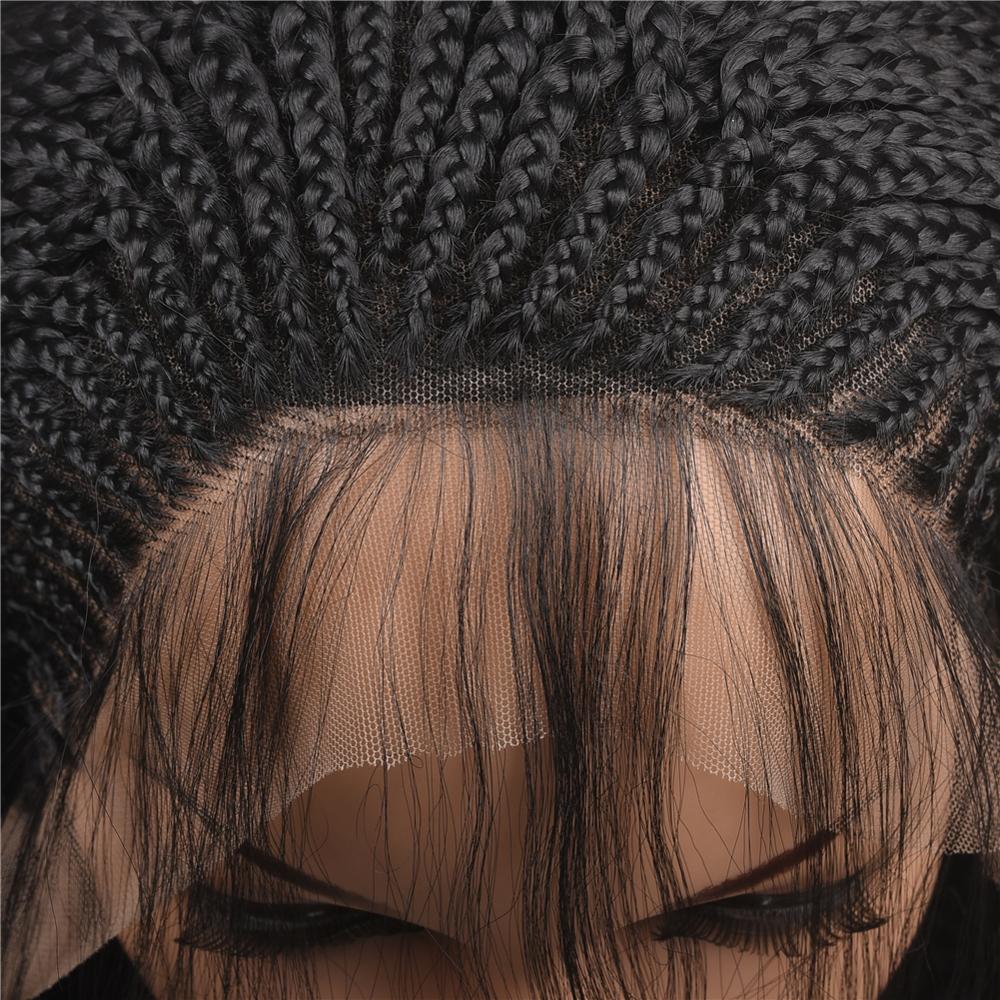 MYZYR Private Label Synthetic Wig,braided Box Braids Synthetic Lace Front Wig Synthetic Lace Front Wigsynthetic Wig Vendor Long