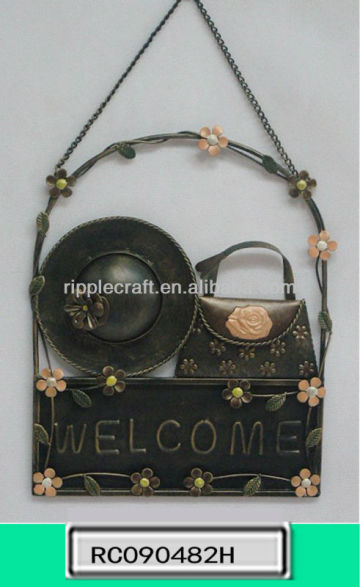 Beautiful metal home welcome sign