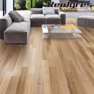 Embossed polished homogeneous floor ceramic tile