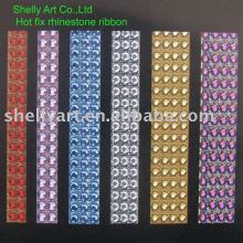 Hot fix rhinestone ribbon rhinestone net