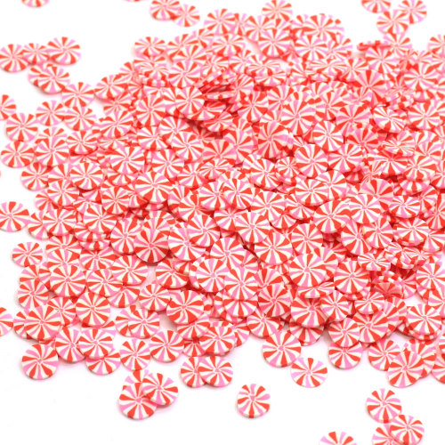 Wholesale 6mm Cute Candy Slices Polymer Caly Round Slice Sprinkles For Nail Art Decor Supplies Polymer Caly For Craft Making