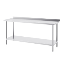 Commercial Stainless Steel Table With Backsplash