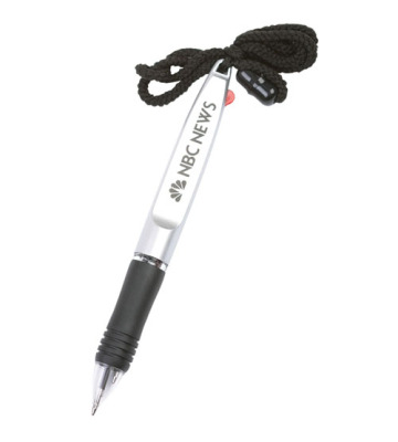 2 color ball pen with lanyard