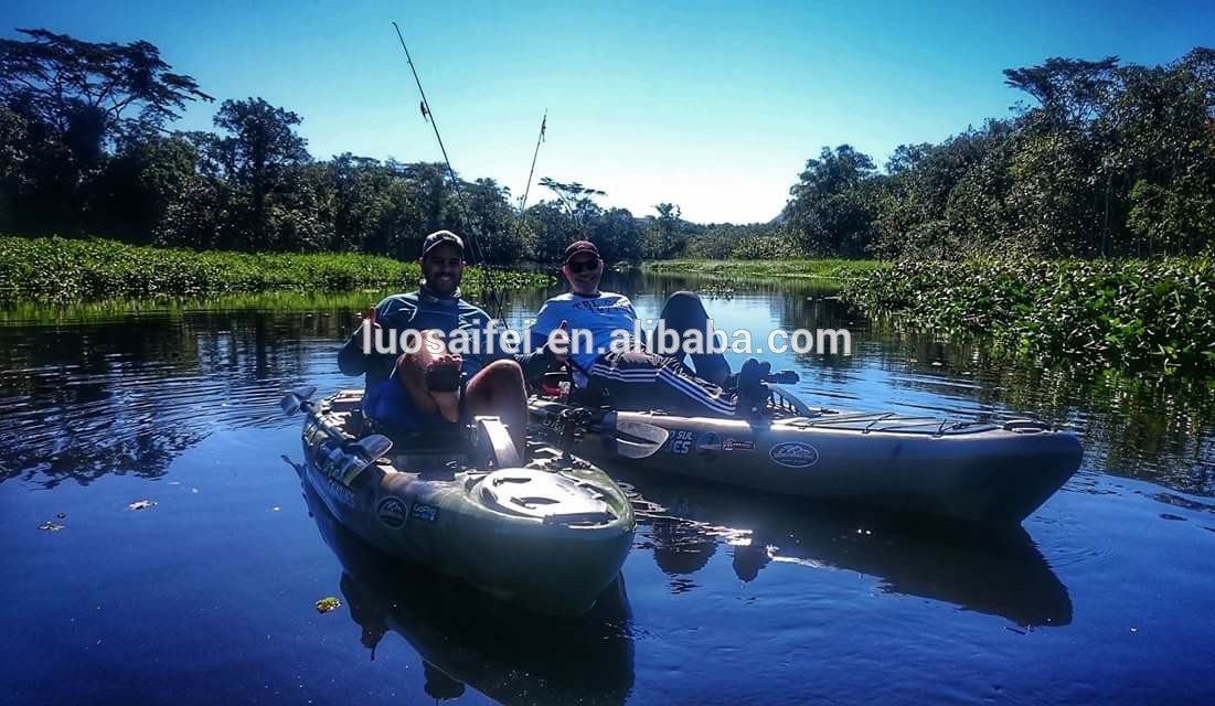 Single Seat One Person Fishing Sit on Top Pedal Drive System Plastic Kayak