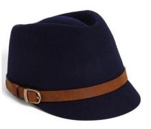 Ladies Japanese Jazz Cool Wool hat with leather