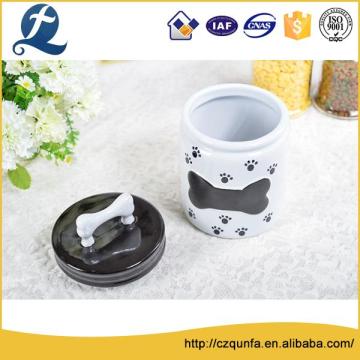 Colorful ceramic storage pet food pet treat jars with high quality