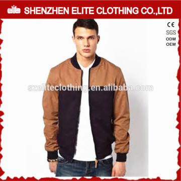 Men Winter Coat Khaki Brown Bomber Baseball Jacket