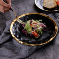 Ceramic Black Food Dinner Set Plate