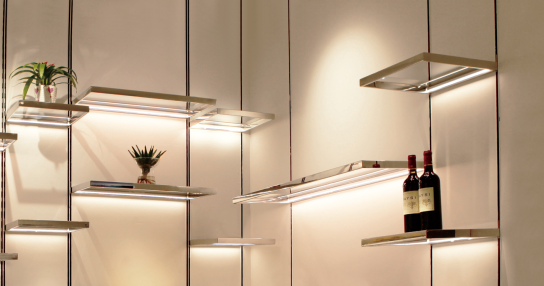 LED Decorative Glass Shelf Light with Tracking System LED Decorative Glass Shelf Light with Tracking System