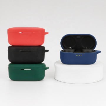 Soft Silicone Shock-Absorbing Earphone Case for DENON PerL Pro with Keychain