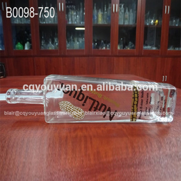 Square 770ML Vodka Glass Bottle And Spirit 750ML Standard Vodka Bottle