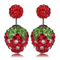 Boucle d’oreille de Gem tchèque boucle d’oreille Double taille Shamballa Anti allergie