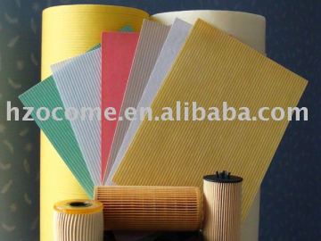 Wood pulp corrugation air filter paper for car