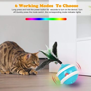 Rotating Dog Ball Pets Toy with LED Light