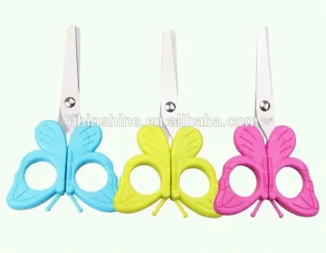 Beautiful butterfly shaped handle children scissors , animal handle plastic scissors