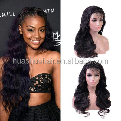 Huashuo High Discounts Body Wave  Lace Front Human Hair Wigs For Women 150% 180%  210% Density 4*4 Lace Silk Frontal Closure Wig