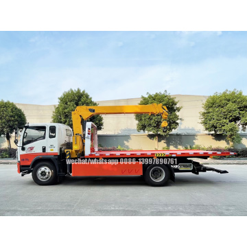 SINOTRUCK HOWO 14ft to 19ft Flatbed Wrecker Truck With Crane