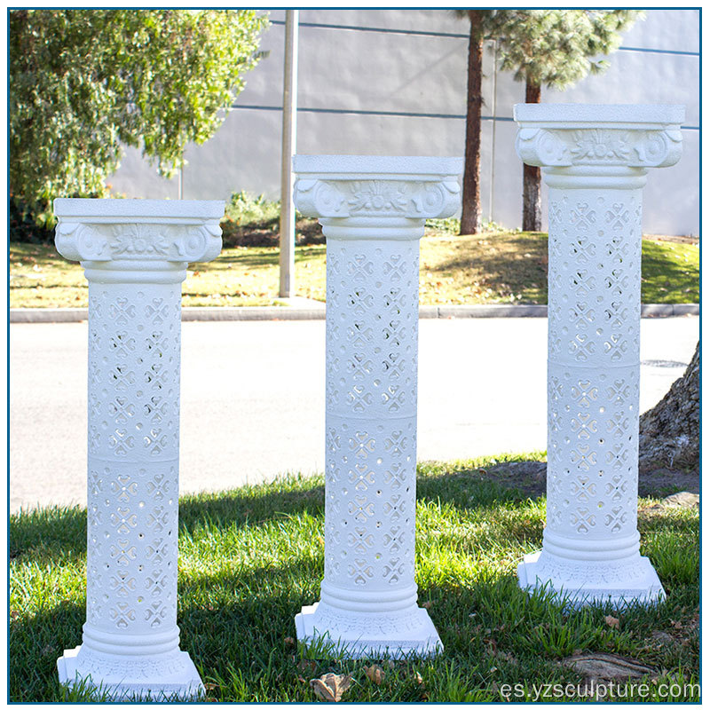 Columna hueca blanca de la fibra de vidrio para la decoración de la boda
