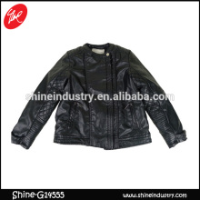 Latest zipper black special locomotive PU jacket