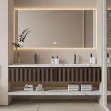 Bathroom Vanity with Mirror and Basin Floating Vanity Cabinet