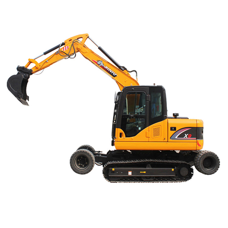 9 ton construction equipment wheel excavator mini digger for sale