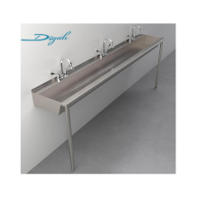 Three-Station Stainless Steel Hand Washing Trough Sink for Schools and Workshops