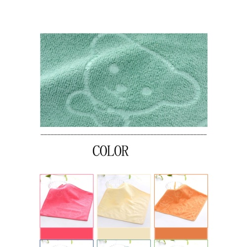 Superfine fiber Cartoon embossed small towel children logo