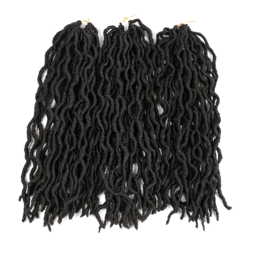 MYZYR Goddess Nu Locs Soft Crochet Hair Braids  18Inch Faux Locs Curly Synthetic Hair Pre Loop Crochet Braiding