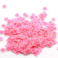 Venta al por mayor Mini Pink Star Soft Polymer Clay Slices 5mm 500g / Bag Kawaii Phone Case Rellenos Nail Sticker Bead